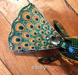 Vintage Tin Litho Wind-up Proud Peacock Alps Japan Works