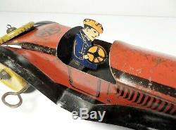 Vintage Tin Litho Windup Marx Race Speedster / Racer / Roadster Car 8