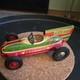 Vintage Tin ORIGNL Friction Rocket race car open wheel WORKS AWESOME toy Japan