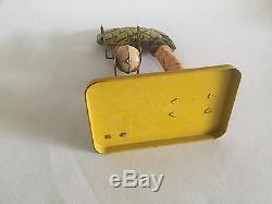 Vintage Tin Toy Bombo Monkey key 1930's wind up