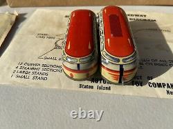 Vintage Tin Wind Up SPIRAL SPEEDWAY, No 320, Original Box, Key & Instructions