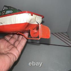 Vintage Tin Wind Up Toy Boat Sea Elizabeth Japan. NICE! Works