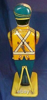 Vintage Tin Wind Up Wolverine Drum Major #27 13 1/2 Tall Working Condition