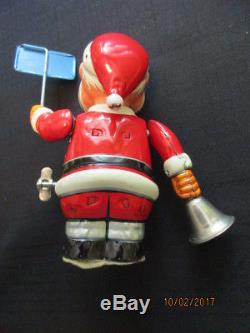 Vintage Tin Wind-up Santa Claus By T. N. Japan