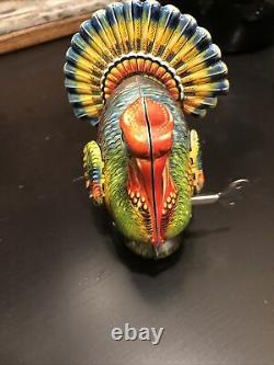 Vintage Tin windup turkey Toy George Kohler