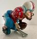 Vintage Touchdown Pete Line Mar Tin Toy Windup Football Player Works See Video