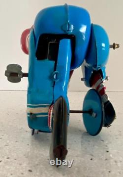 Vintage Touchdown Pete Line Mar Tin Toy Windup Football Player Works See Video