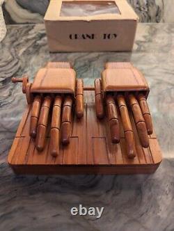 Vintage Toy Crank Hands, Beautiful Wood Handmade Vintage