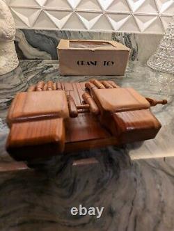 Vintage Toy Crank Hands, Beautiful Wood Handmade Vintage