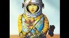 Vintage Toy Robot Space Trooper Demi Moore Face Tin Wind Up Robot 1955 Made In Japan