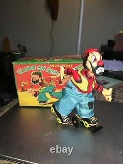 Vintage Tps Roller Skating Clown In Original Box Ex