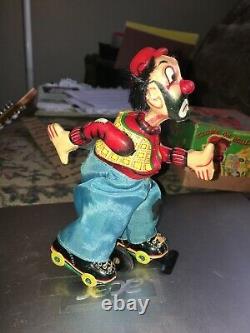 Vintage Tps Roller Skating Clown In Original Box Ex