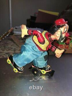 Vintage Tps Roller Skating Clown In Original Box Ex