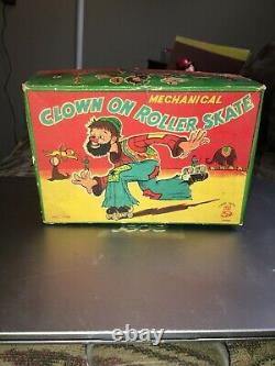 Vintage Tps Roller Skating Clown In Original Box Ex