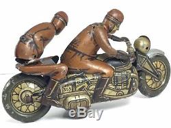 Vintage US Zone Germany CKO 353 Kellerman SOZIUS Motorcycle Tin Windup Toy