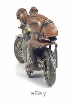 Vintage US Zone Germany CKO 353 Kellerman SOZIUS Motorcycle Tin Windup Toy