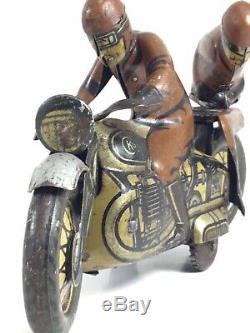 Vintage US Zone Germany CKO 353 Kellerman SOZIUS Motorcycle Tin Windup Toy