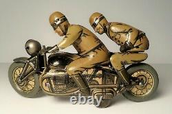 Vintage US Zone Germany CKO 353 Kellerman SOZIUS Motorcycle Tin Windup Toy