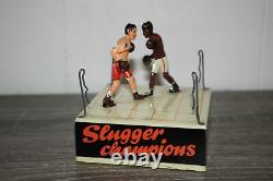 Vintage US Zone Germany Slugger Champions Tin Wind Up Litho Toy