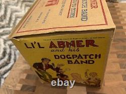 Vintage Unique Art Lil Abner Dogpatch Band Tin Wind Up Toy With Original Box