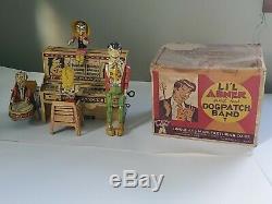 Vintage Unique Art Lil Abner and His Dog Patch Band Tin Litho Wind Up Toy Nice