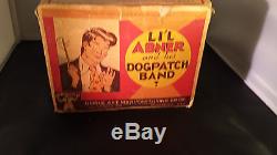 Vintage Unique Art Mfg Li'l Abner Dogpatch Band Mechanical Toy Original Box 1945