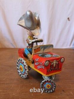 Vintage Unique Art Tin Windup Rodeo Joe As-is