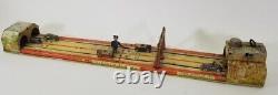 Vintage Unique Art's Tin Litho Lincoln Tunnel Wind Up Toy -WORKS