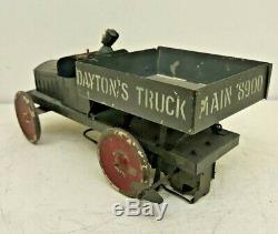 Vintage Victor Bonnet Auto Transport Truck Tinplate Wind-up Toy