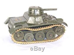 Vintage WW2 ERA Wind Up DRGM Gama 65 Litho Military War Tank Tin Toy Germany