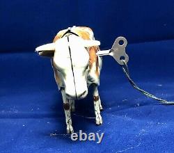 Vintage Walking Cattle/Steer/Cow Tin Wind Up Toy Made In US-Zone Germany