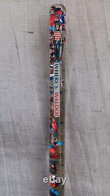 Vintage Where's Waldo Red White & Blue Glitter Wonder Wand Tube Stick 1991