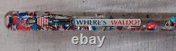 Vintage Where's Waldo Red White & Blue Glitter Wonder Wand Tube Stick 1991