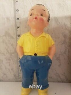Vintage Whistling Boy Wind Up Mechanical Toy With Original Box 1951 Irwin Toys