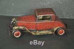 Vintage Wind Up 2413 Chad Valley Litho Sedan Car Tin Toy, England