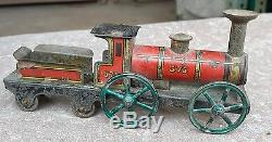 Vintage Wind Up 575 Ges-gesch Litho Tin Engine Toy In V Good Condition, Germany