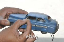 Vintage Wind Up Blue Litho JNF Jndicator Car Tin Toy, Germany