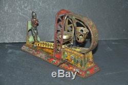 Vintage Wind Up C. K Trademark Litho Player Playing Foot Ball Tin Toy, Japan