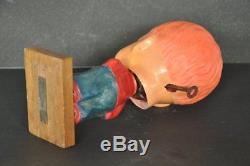Vintage Wind Up Colorful Mr. Big Head Laughing Celluloid Toy, Japan