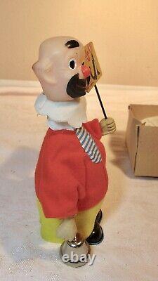 Vintage Wind Up LONG-NECK THE CLOWN, TN Japan Original Box, Works