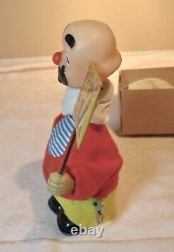 Vintage Wind Up LONG-NECK THE CLOWN, TN Japan Original Box, Works