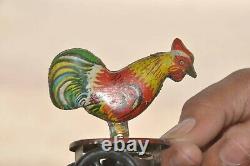 Vintage Wind Up Litho Cock Fighting Tin Toy, Germany/Japan