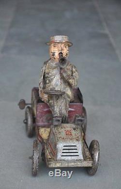 Vintage Wind Up Litho TUT TUT Lehamnn Tin Toy, Germany