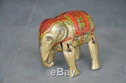Vintage Wind Up MA Jumbo Mark Litho Elephant Tin Toy, Japan