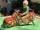 Vintage Wind Up Schuco Curvo 1000 Motorcycle Metal Tin 1940s Germany wind-up TOY