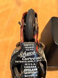 Vintage Wind Up Schuco Curvo 1000 Motorcycle Metal Tin 1940s Germany wind-up TOY