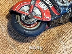 Vintage Wind Up Schuco Curvo 1000 Motorcycle Metal Tin 1940s Germany wind-up TOY