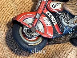 Vintage Wind Up Schuco Curvo 1000 Motorcycle Metal Tin 1940s Germany wind-up TOY