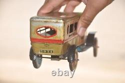 Vintage Wind Up T. T Mark 1934'New Era Excursion Motor Car' Litho Tin Toy, Japan