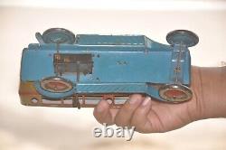 Vintage Wind Up T. T Mark 1934'New Era Excursion Motor Car' Litho Tin Toy, Japan